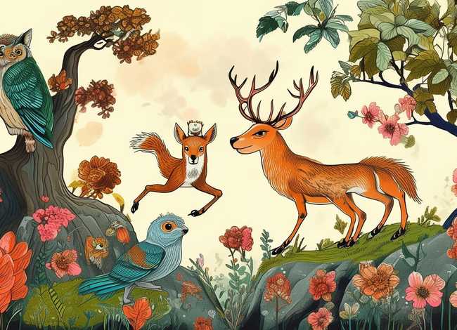 动物主题故事画，动物主题故事画画图片