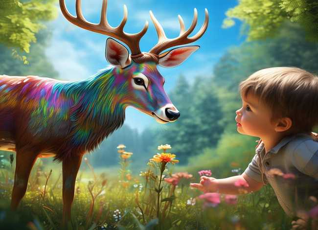 九色鹿儿童动画视频、九色鹿儿童绘画