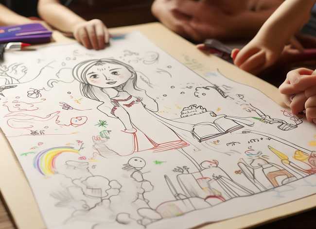 妈妈讲故事儿童画（妈妈讲故事简笔画步骤）