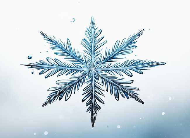 雪花儿童简笔画 - 儿童画雪花的简笔