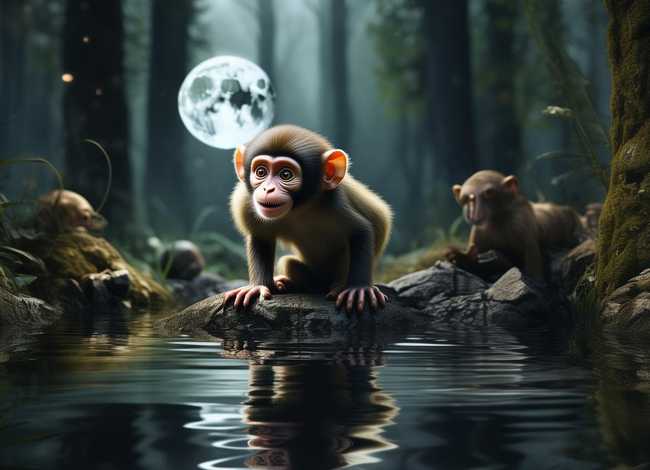 儿童故事猴子捞月的意义，猴子捞月故事的寓意