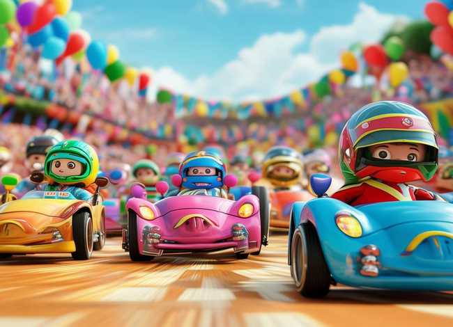 儿童赛车比赛动画片 儿童赛车比赛动画片英文版