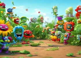 植物大战僵尸儿童画图片 植物大战僵尸幼儿绘画