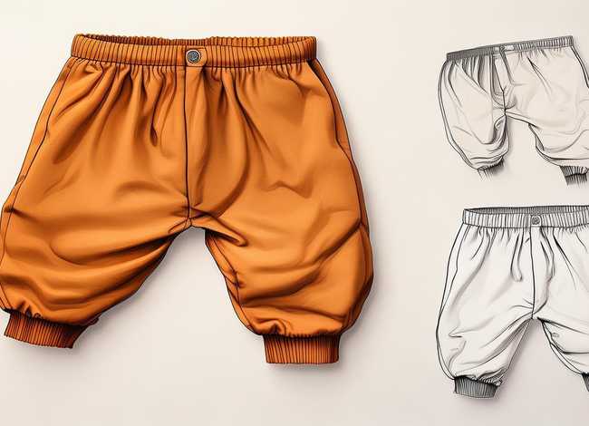 3-4岁儿童秋衣秋裤裁剪图 儿童秋裤裁剪图与画法