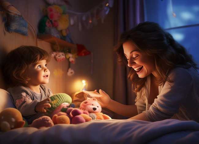 儿童睡前故事上台表演；儿童睡前讲故