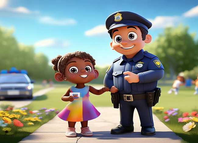 我和警察的故事儿童画 我和警察的故事图片