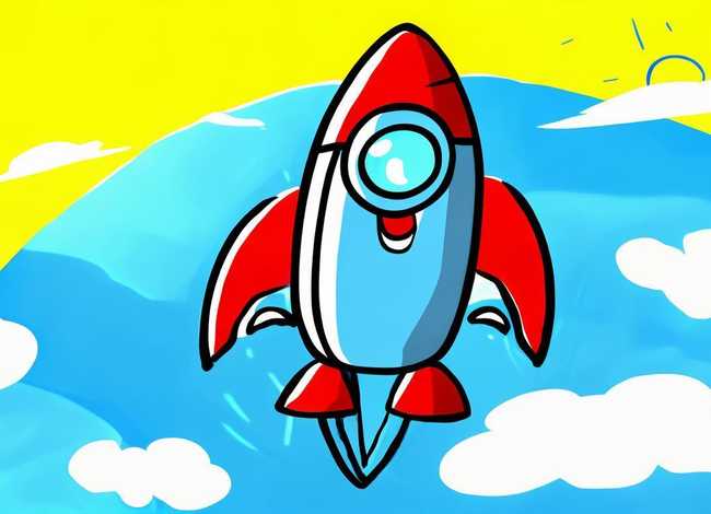 火箭儿童画图片大全大图，火箭儿童画图片大全大图简单