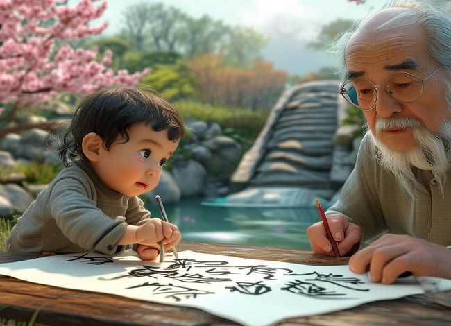 书法儿童故事典故 - 书法幼儿小故事