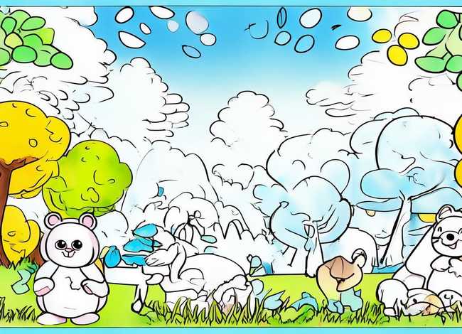 儿童填色故事（儿童填色画简单）