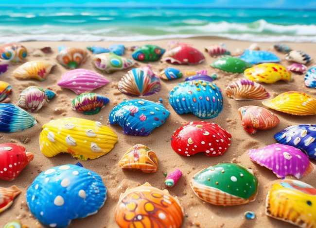 贝壳儿童画 贝壳画法儿童