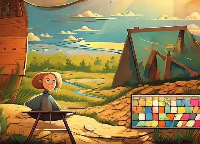 一个故事的绘画简单；一个故事的绘画简单又漂亮