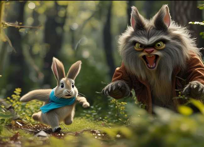 大灰狼和兔子的故事 大灰狼和兔子的故事二年级作文