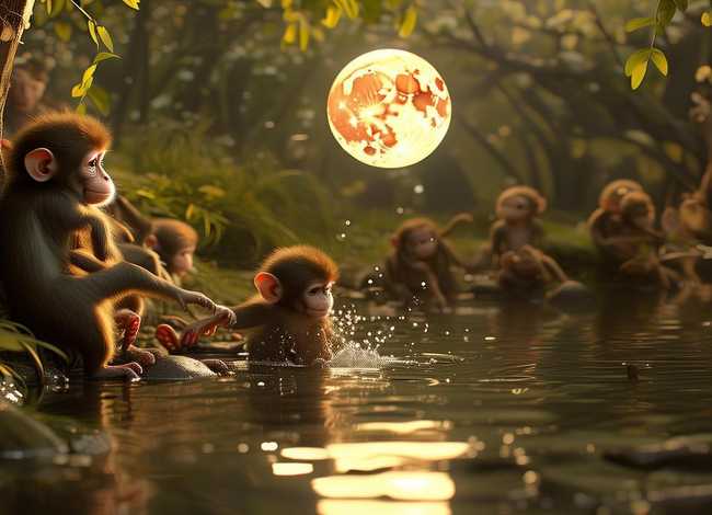 幼儿故事,猴子捞月；幼儿故事猴子捞月亮的教案