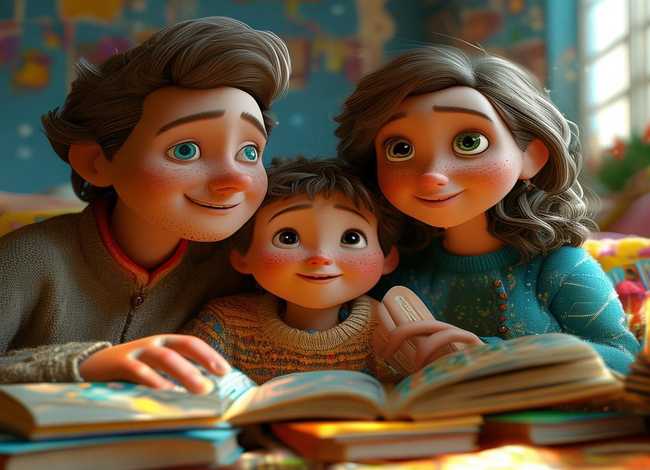 爸爸妈妈的故事儿童；爸爸妈妈的故事怎么画