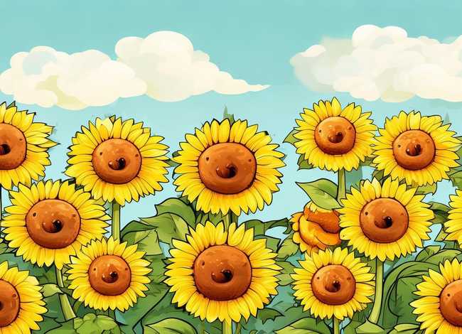 儿童向日葵图片、儿童向日葵图片怎么画