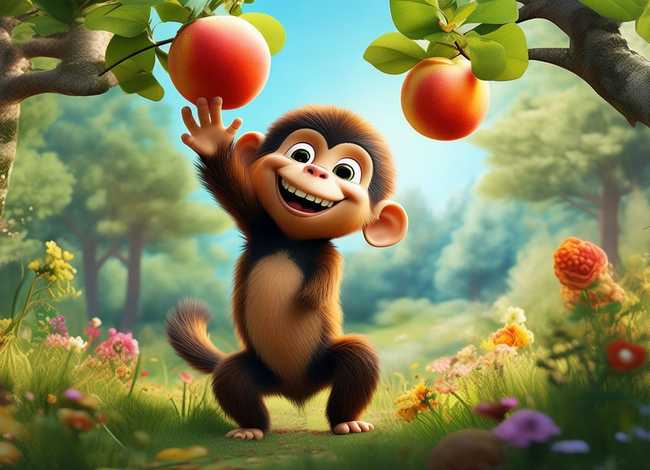 蒙语儿童故事视频小猴子摘桃（小猴子摘桃子故事视频）