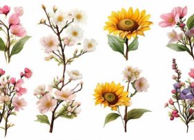 花枝的简笔画图片大全集，花枝的简笔画图片大全集高清