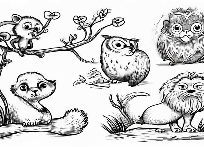 动物故事画简笔画 - 动物故事画简笔画大全