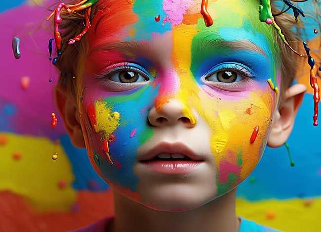 色彩 儿童，色彩儿童画人物