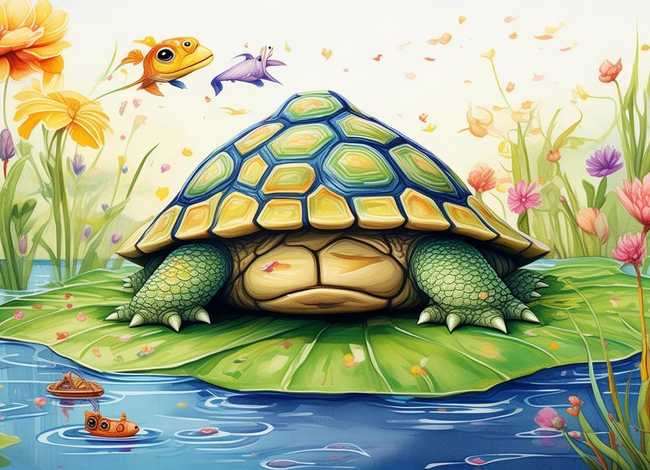 聪明的小乌龟儿童故事图片 - 聪明的乌龟故事图片 绘本 聪明的小乌龟儿童故事图片 - 聪明的乌龟故事图片 绘本