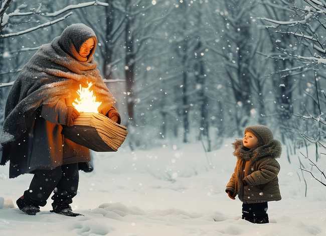 雪中送炭寓言故事手抄报、雪中送炭寓言故事手抄报简单