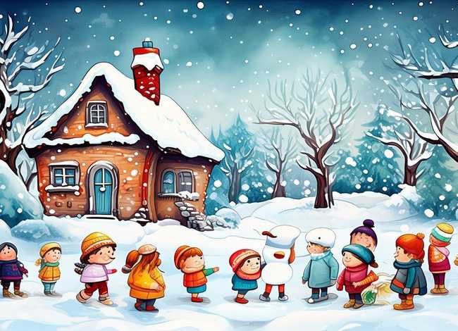 冬天来了幼儿绘本 - 冬天来了幼儿绘画作品
