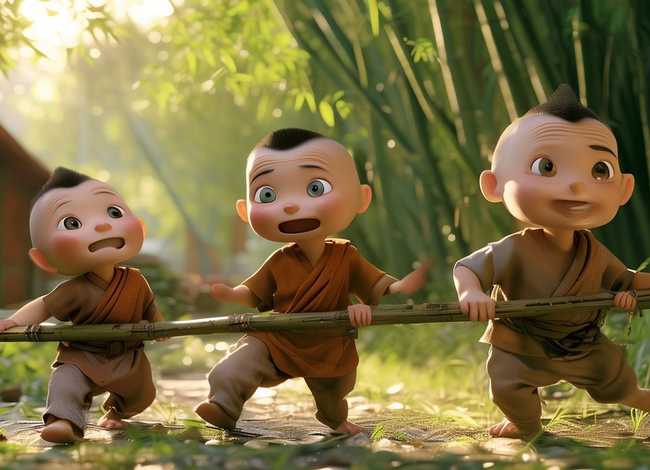 三个和尚儿童故事文字，三个和尚幼儿故事简介