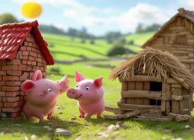 英语三只小猪盖房子故事完整版，英语三只小猪盖房子故事完整版怎么读