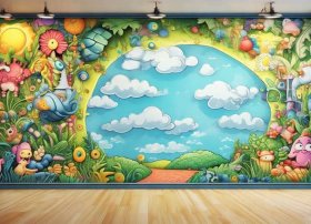 绘本故事背景墙 - 绘本故事背景墙图片