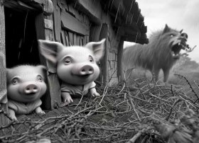 英语故事《三只小猪》(双语) - 英语故事《三只小猪》(双语)简短