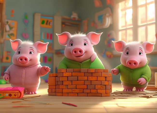 儿童早教英语故事三只小猪 - 幼儿英语绘本故事 三只小猪