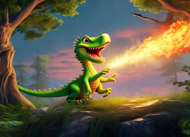 儿童故事喷火的小龙 - 喷火的小恐龙故事内容