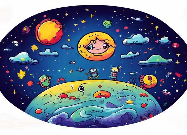 儿童太空星球故事、儿童太空星球的简单画