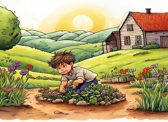 一个农村儿童生活的故事 以农村儿童生活为主题的简笔画