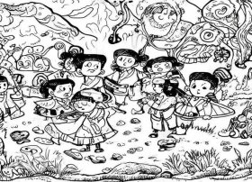古代神话故事儿童连环画 - 中国古代神话故事连环画简笔画