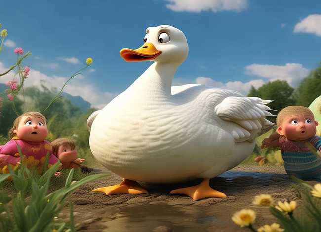 儿童故事大白鹅的故事完整版、大白鹅的故事幼儿故事