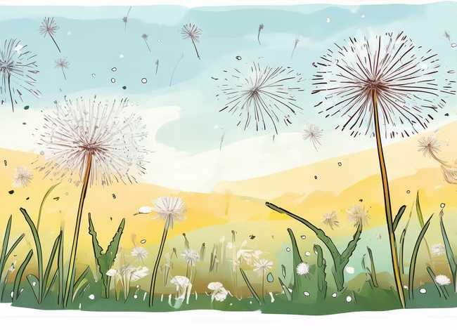 蒲公英儿童画图片（蒲公英儿童画图片简单）