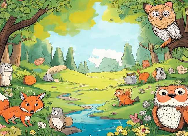 动物故事绘画作品，动物故事绘画作品图片