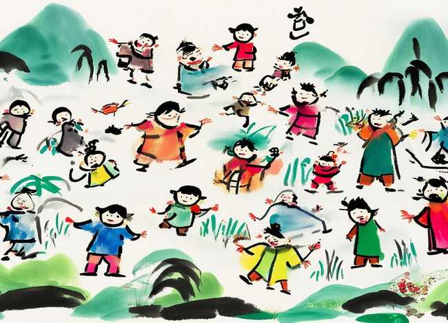 儿童6-9岁水墨画故事 7一9岁儿童水墨画