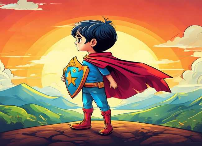儿童小英雄图，儿童小英雄图片