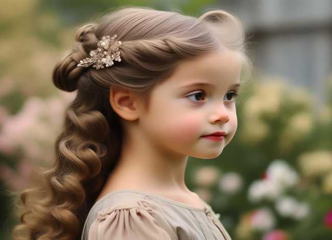 古典发型女儿童、古典发型女儿童图片