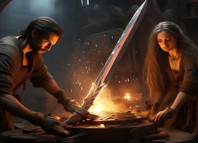 干将莫邪故事配图（干将莫邪故事配图大全）