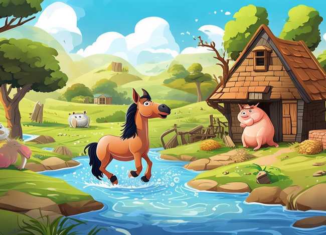 小马过河的故事完整版；小马过河的故事完整版三只小猪造房子