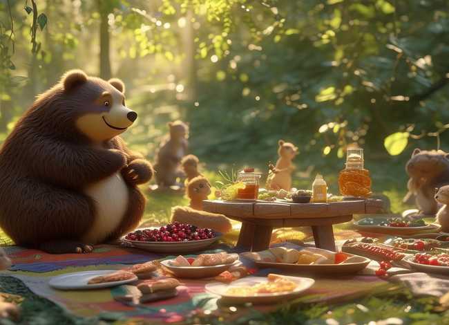 小熊请客故事；小熊请客故事内容