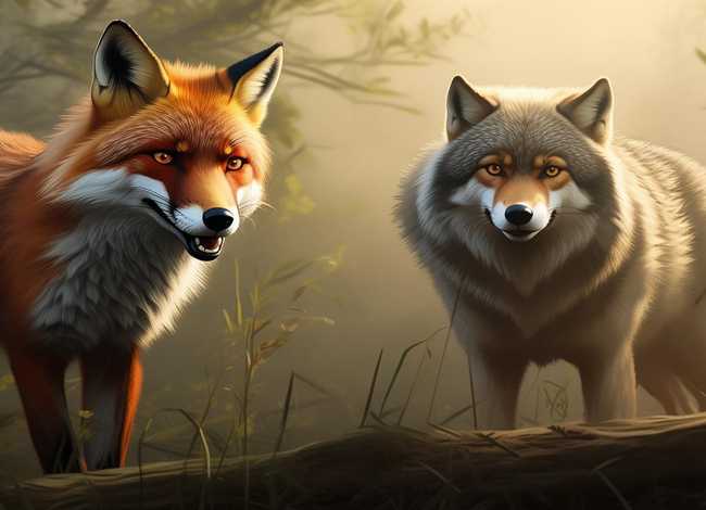 故事狐狸和狼的故事，狐狸和狼的寓言故事
