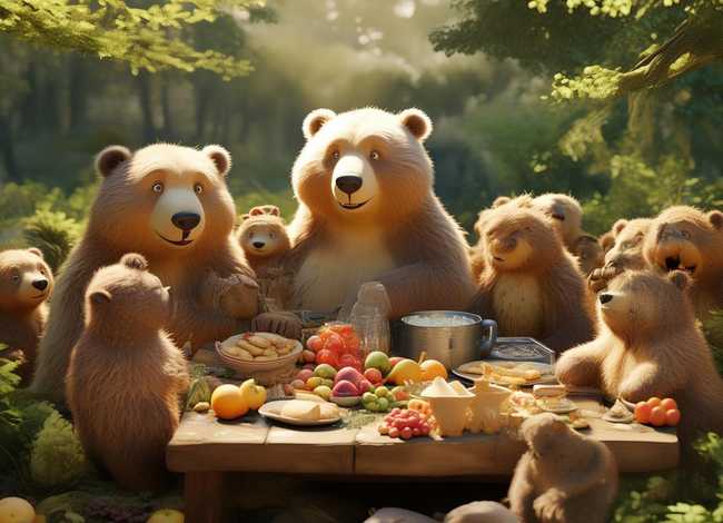 儿童故事熊妈妈请客；幼儿故事熊妈妈请客