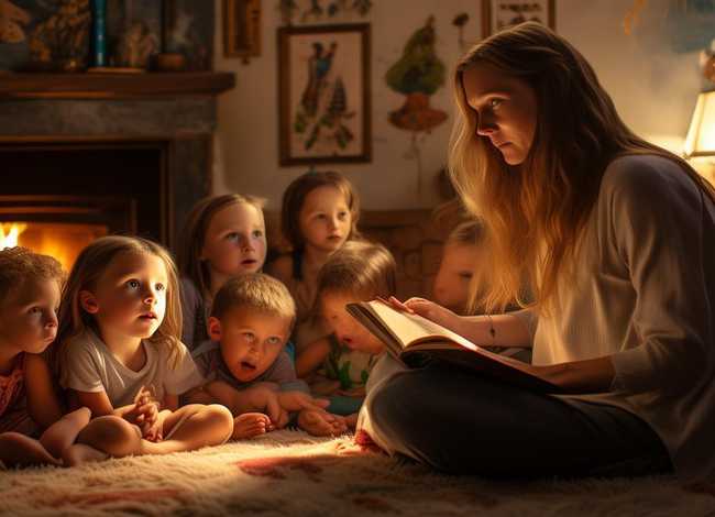 妈妈讲故事的画（妈妈讲故事的画怎么画）