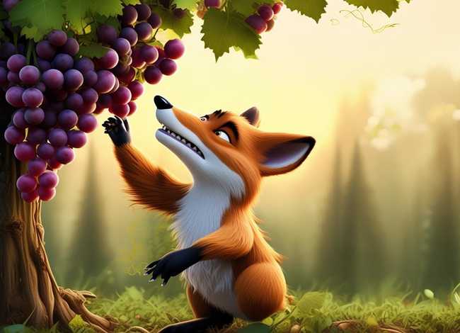 狐狸和葡萄儿童故事完整版 - 狐狸和葡萄的故事完整版