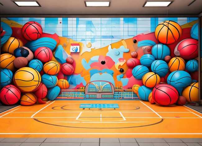 儿童艺术照篮球背景图片 - 儿童艺术照篮球背景图片大全