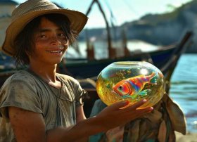 渔夫和金鱼幼儿故事大全；渔夫和金鱼幼儿故事大全图片